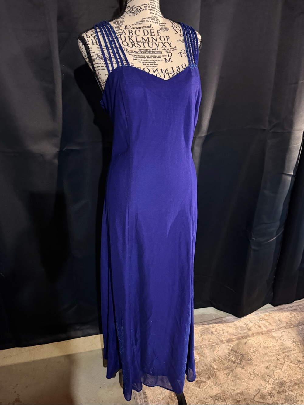Strappy Cobalt Blue Maxi Dress